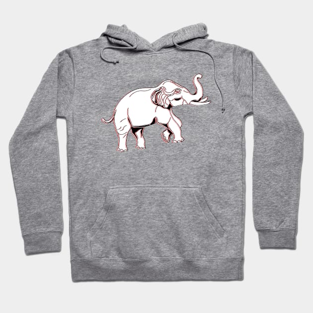 Elephant Safari African Tusks Big Trunk Mammal Herd Hoodie by 4rpixs